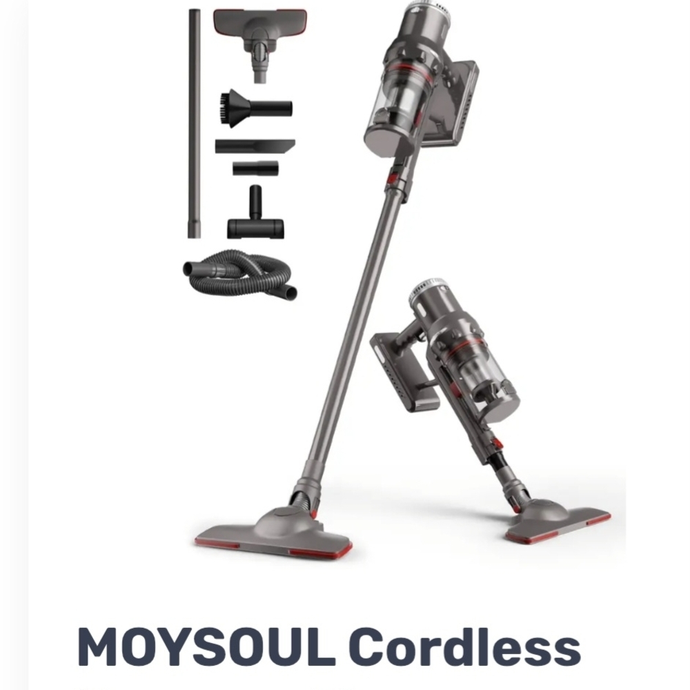 MOYSOUL Cordless Stick Vacuum - Removable 9 Piece Cleaning Essential Vacuum NWT